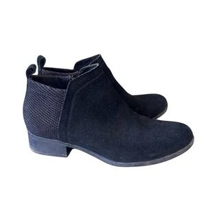 TOMS Deia Black Suede‎ Ankle Boot Size 7.5
